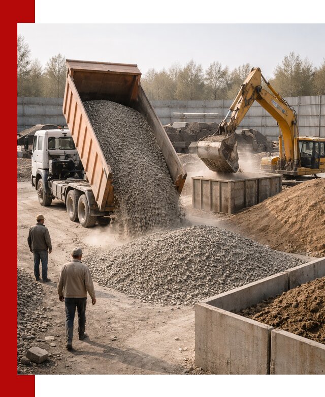 Доставка нерудных материалов с погрузкой и разгрузкой в Медногорске