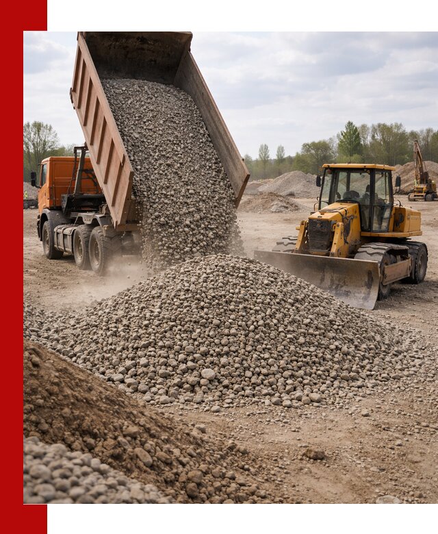 Доставка гравийного щебня фракции 40-70 в Медногорске
