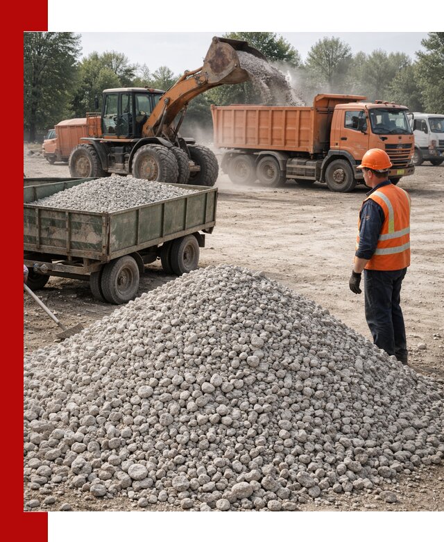 Доставка известнякового щебня фракция 20–40 в Медногорске