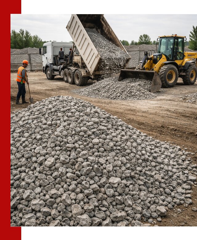 Доставка бетонного щебня фракции 40-70 в Медногорске