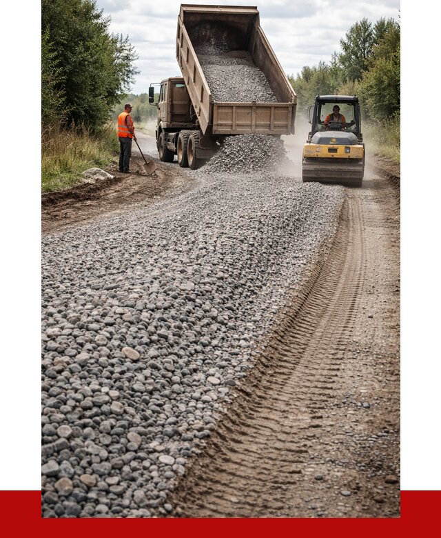 Щебень для отсыпки дороги в Медногорске от 2746 р. ПРОНЕРУДМдн