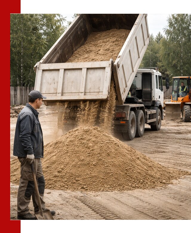 Доставка и продажа песка с разгрузкой в Медногорске