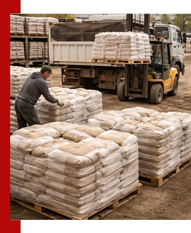 Карьерный песок в мешках с доставкой в Медногорске