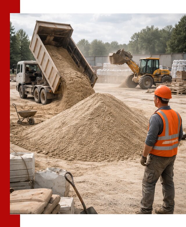 Доставка строительного песка с самосвалом в Медногорске