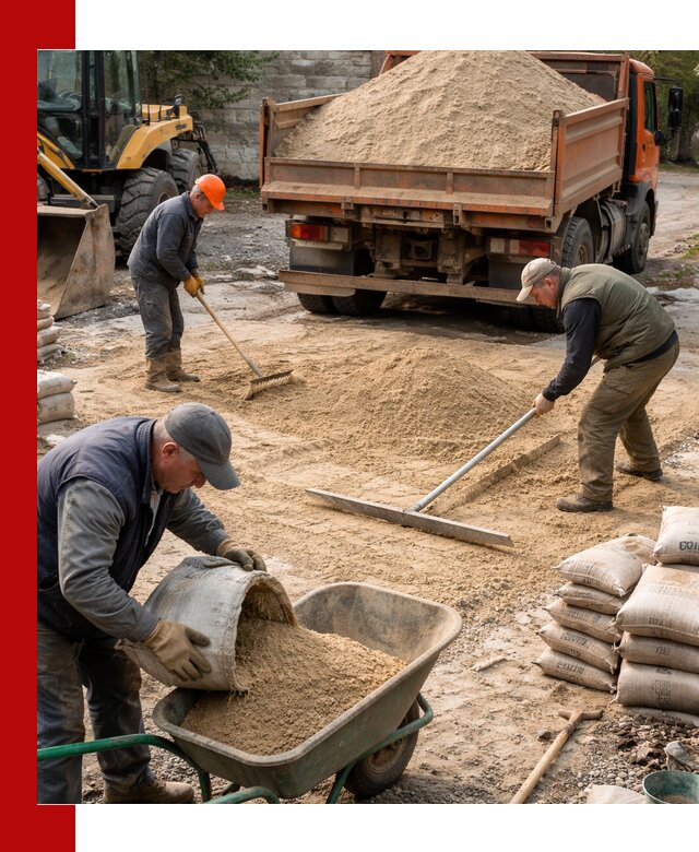 Поставка песка для стяжки в Медногорске с быстрой доставкой