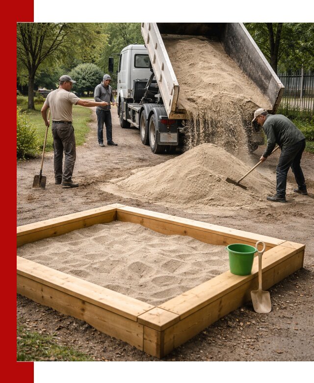 Песок для песочницы с доставкой в Медногорске недорого и чистый