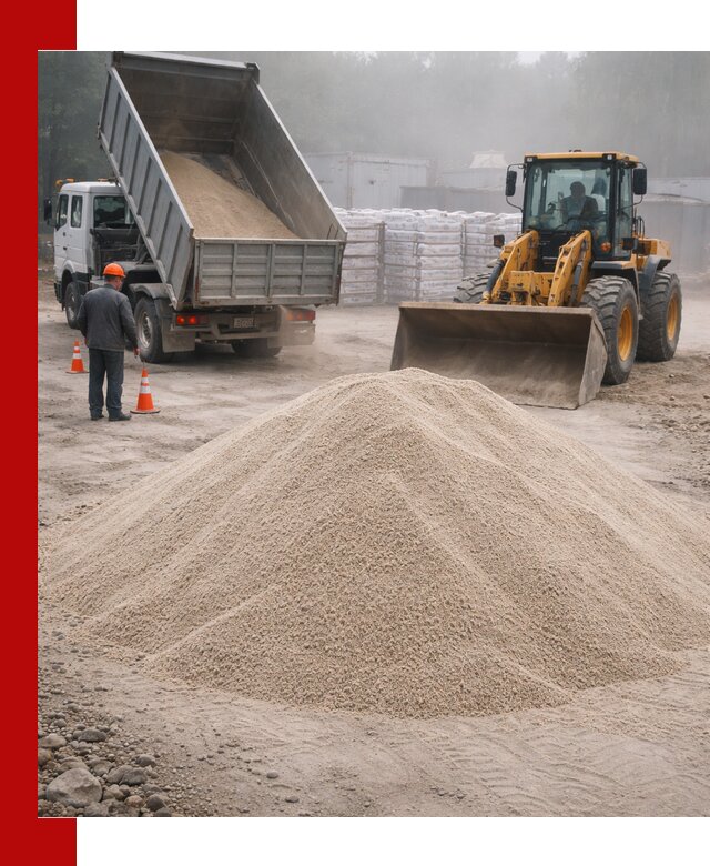 Кварцевый песок фракция 0–8 для стройработ в Медногорске