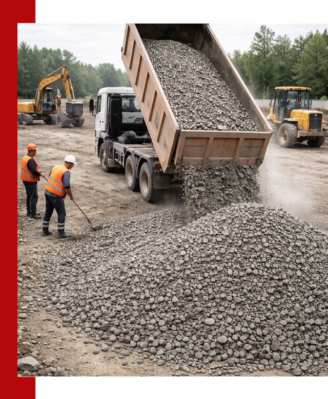 Доставка гравия фракции 40-70 в Медногорске оптом и в розницу