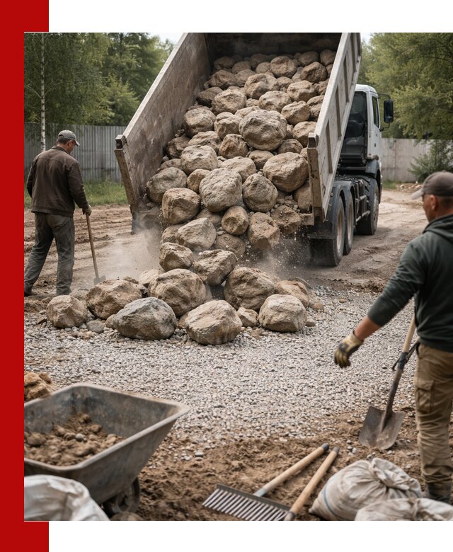 Доставка и укладка булыжника в Медногорске