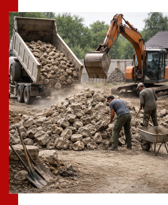 Доставка и разгрузка бутового камня в Медногорске