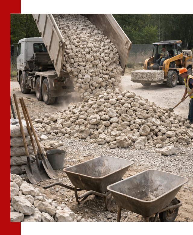 Доставка и продажа бутового известнякового камня в Медногорске