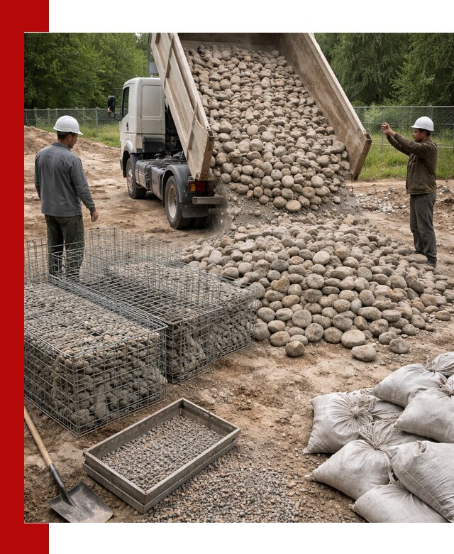 Камень для габионов фракция 70–151 в Медногорске