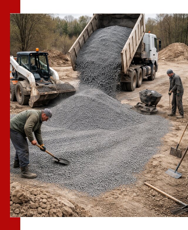 Отсев для подсыпки в Медногорске — доставка и подсыпка на участок