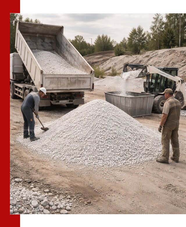 Доставка и продажа белой мраморной крошки в Медногорске