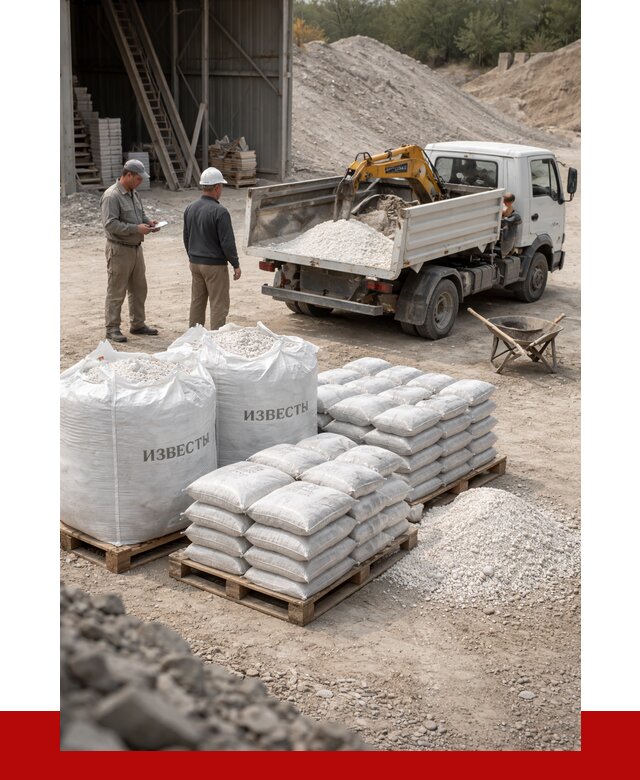 Известь строительная в Медногорске с доставкой от 4272 р. | ПРОНЕРУДМдн