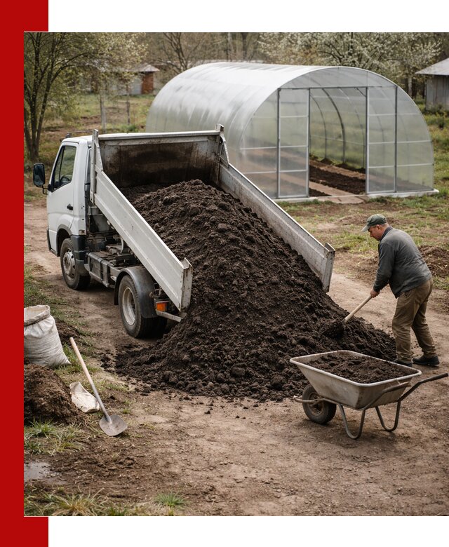 Чернозем для теплицы с доставкой в Медногорске