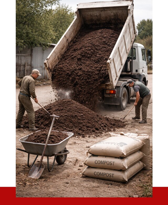 Купить компост в Медногорске от 4272 р. за куб с доставкой | ПРОНЕРУДМдн