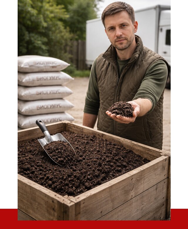 Купить биогумус в Медногорске с доставкой от 8646 р. за куб | ПРОНЕРУДМдн