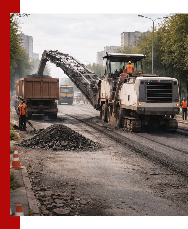 Фрезерованный асфальт в Медногорске — удаление и вывоз старого покрытия