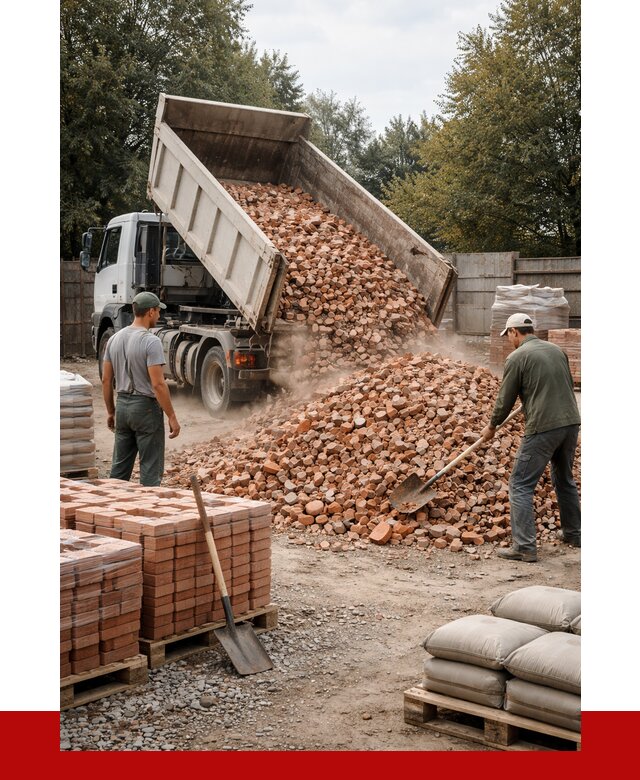 Бой кирпича в Медногорске с доставкой от 4272 руб/куб | ПРОНЕРУДМдн