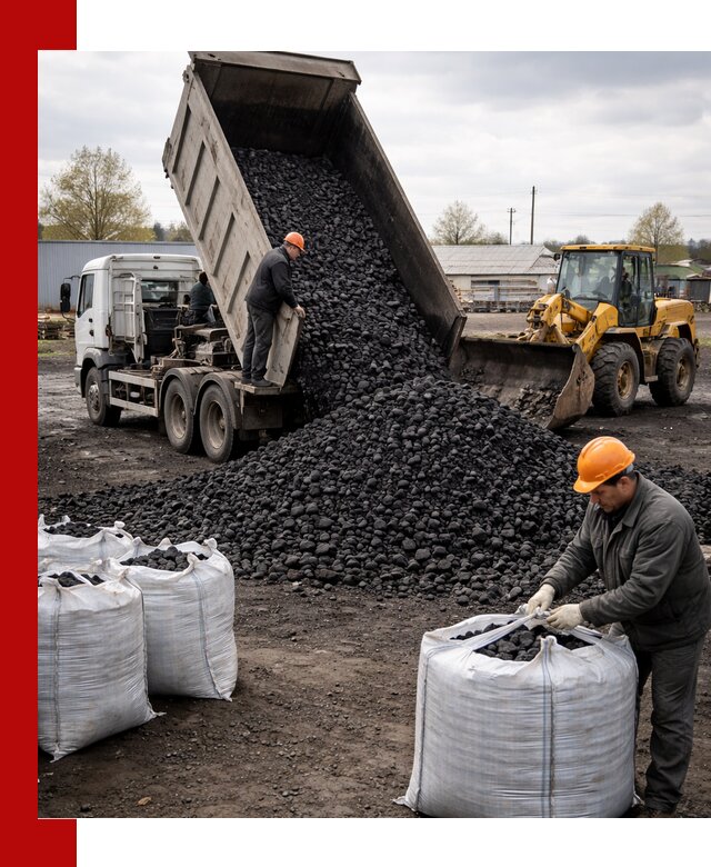 Доставка каменного угля в Медногорске оптом и в розницу