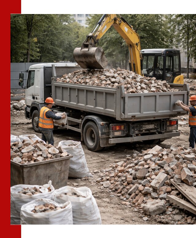 Вывоз строительного мусора в Медногорске с самосвалами и контейнерами