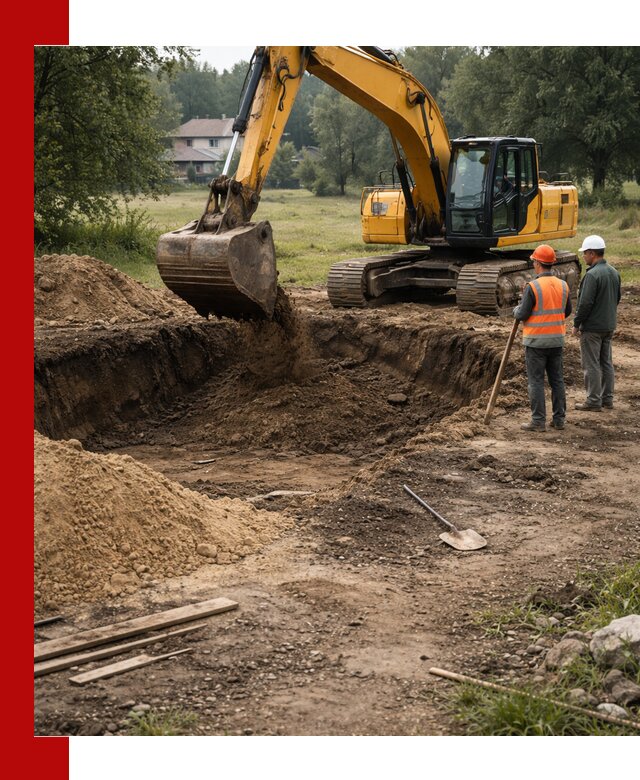 Рытье котлована под фундамент в Медногорске (быстро и недорого)