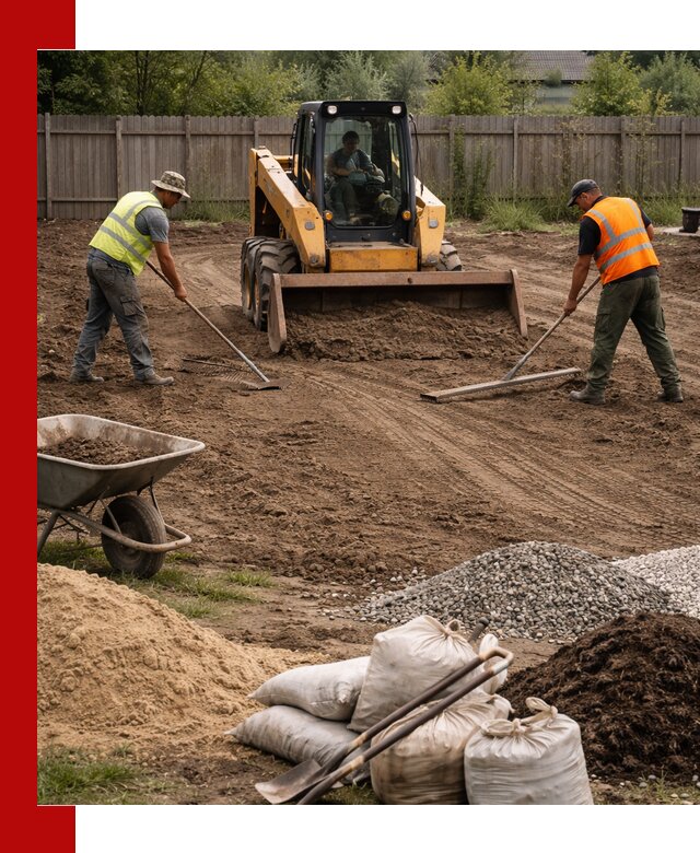 Выравнивание участка под строительство и благоустройство в Медногорске