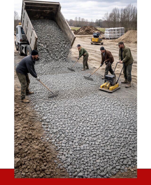Устройство щебеночной подушки в Медногорске от 4577 р. ПРОНЕРУДМдн