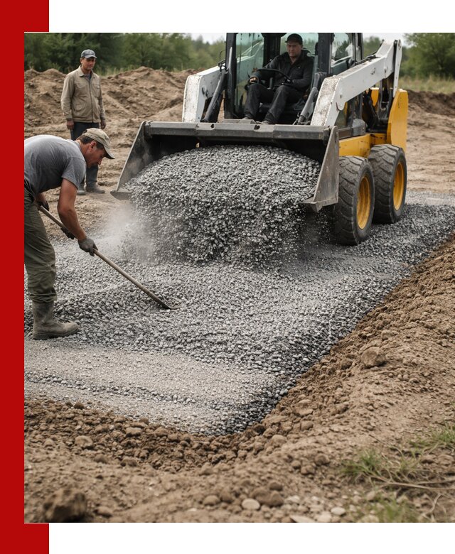 Устройство щебеночной подушки в Медногорске для дорог и фундаментов